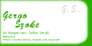 gergo szoke business card